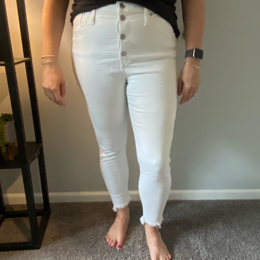 Madewell white denim jeans